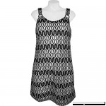 J. VALDI Zig Zag Crochet Ring Tank Dress Cover up Black Small B01MZ9S9TL